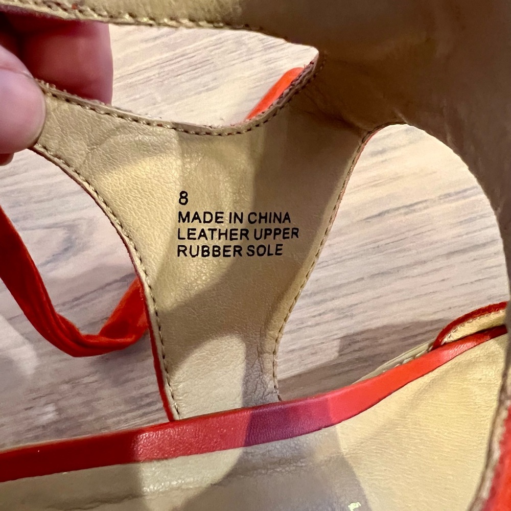 Very Volatile Red Suede Platform Sandals - Picture 8 of 13
